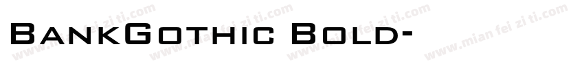 BankGothic Bold字体转换
